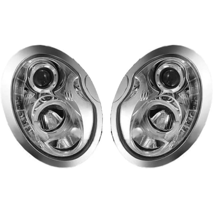 LED Daytime Lights Projector Headlights Clear for Mini Cooper R50 R52 R53 2002–2006