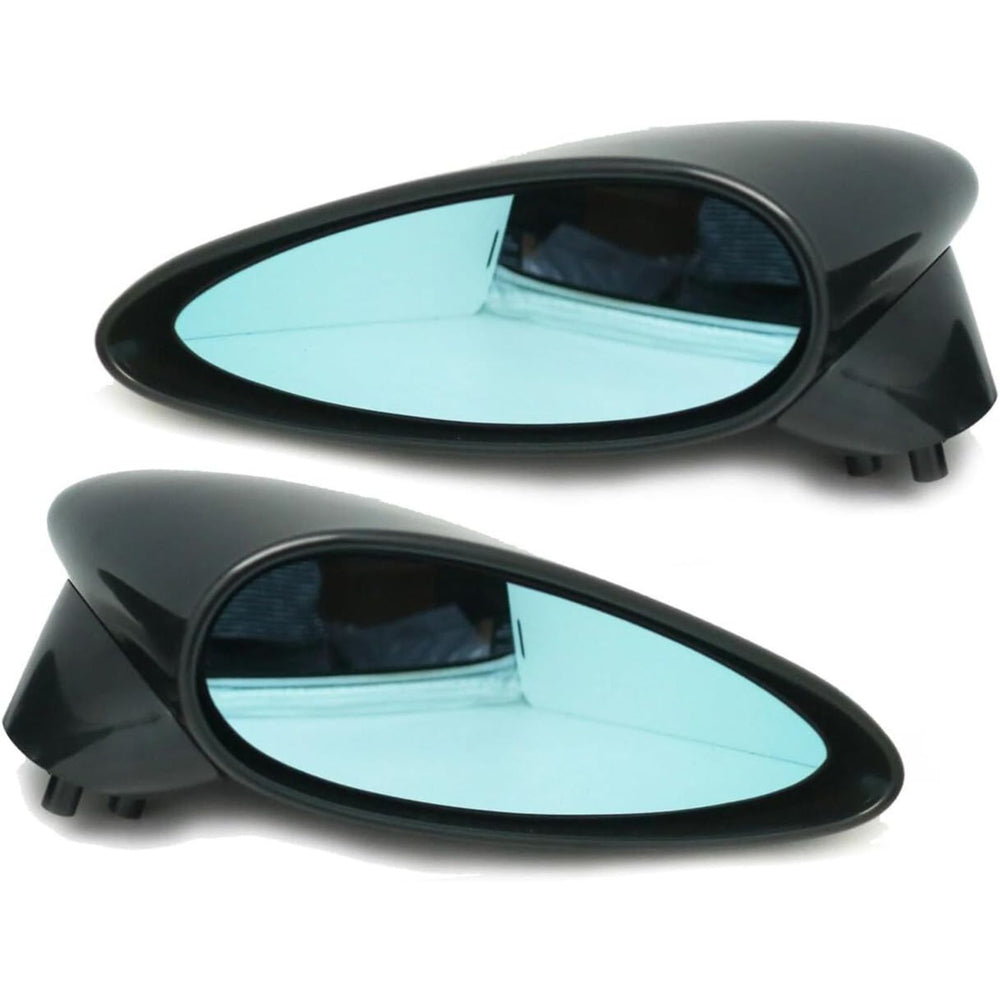 Sport Style Door Mirror Assembly (Black / Blue Lens) – For Honda Fit Gen2 (2007–2014)