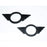 Front & Rear Glossy Black Emblem Badge Cover Compatible With Mini Cooper Clubman F54 (2019+)