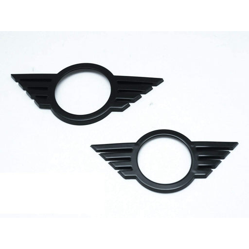Front & Rear Glossy Black Emblem Badge Cover Compatible With Mini Cooper Clubman F54 (2019+)
