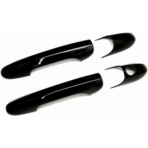 Door Handle Cover Trim Set of 4 Compatible with 2007-2021 Fiat 500 / 500C / Abarth - Gloss Black