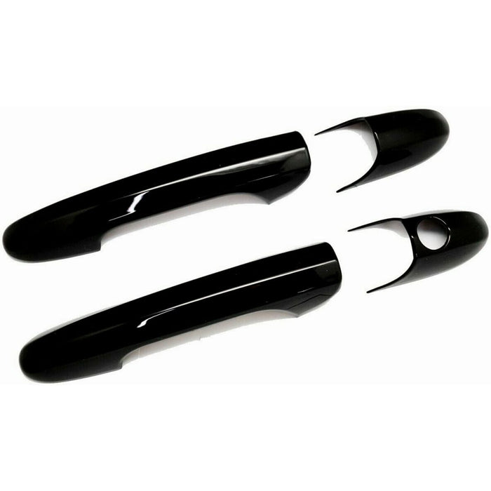 Door Handle Cover Trim Set of 4 Compatible with 2007-2021 Fiat 500 / 500C / Abarth - Gloss Black