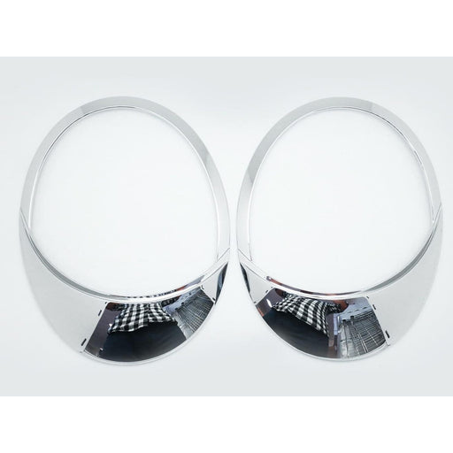 Chrome Headlights Lamp Eye Lid Brows Eyelids Cover Compatible With 1999-2005 Volkswagen New Beetle