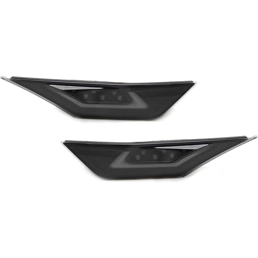 Dual Function DRL + LED Side Marker Light Compatible With 2016-2020 Honda Civic Type-R – Smoke Lens