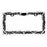 Tribal Flames Chrome License Plate Frame – 3D Metal US Size