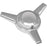 Chrome Plated Wheel Spinner Universal Fit 3-Bar Straight Stud Mount