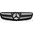 Matte Black Front Grille – 3-Fin Sport Style for Mercedes-Benz W209 CLK (2003–2006)
