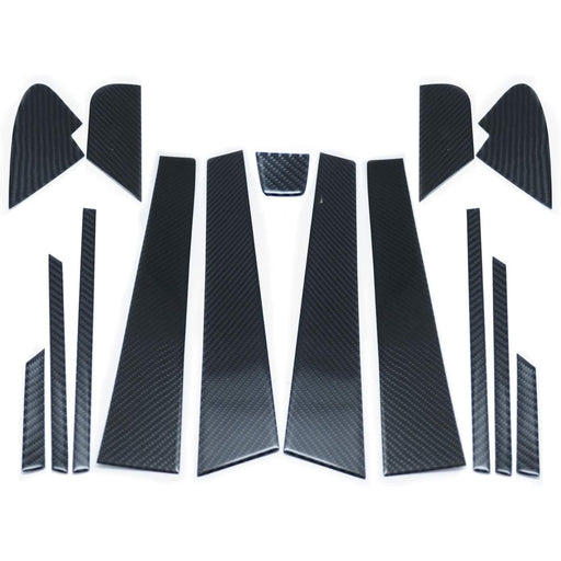 Carbon B Pillar Window Trim Covers Compatible With Subaru WRX / STI VA (2015–2021) – 15PCS