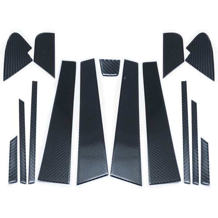 Carbon B Pillar Window Trim Covers Compatible With Subaru WRX / STI VA (2015–2021) – 15PCS