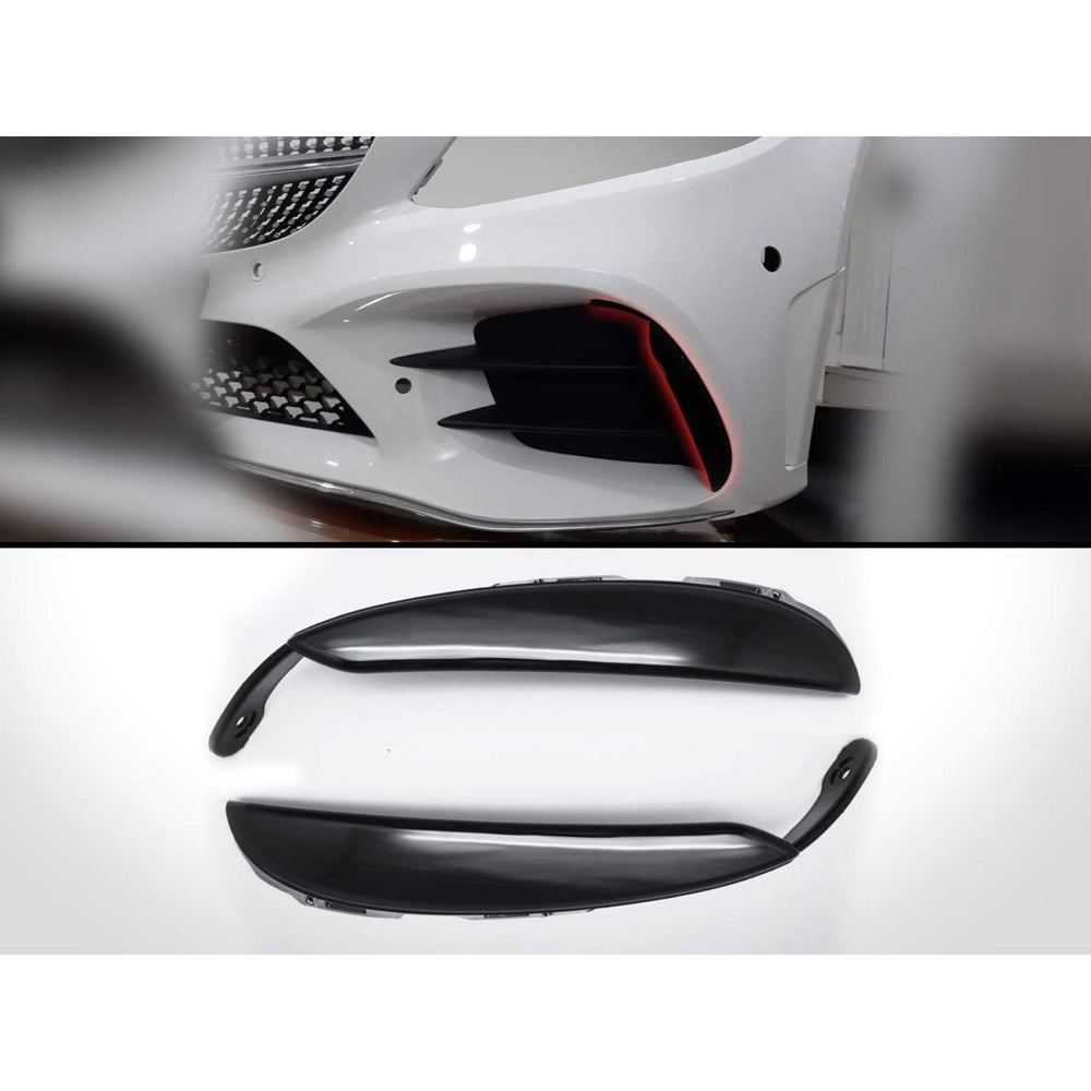 Front Bumper Canards Flaps Vent Compatible With Mercedes-Benz W205 C43 AMG (2019+)