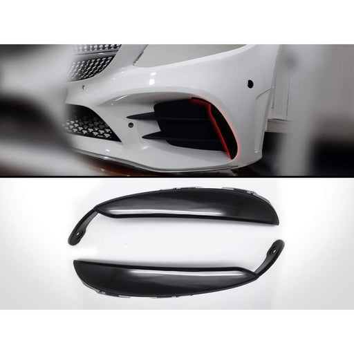 Front Bumper Canards Flaps Vent Compatible With Mercedes-Benz W205 C43 AMG (2019+)