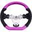 Pink Carbon &amp; Perforated Leather Steering Wheel – Pink Stitching for Subaru WRX & STI (2015–2021, VA)