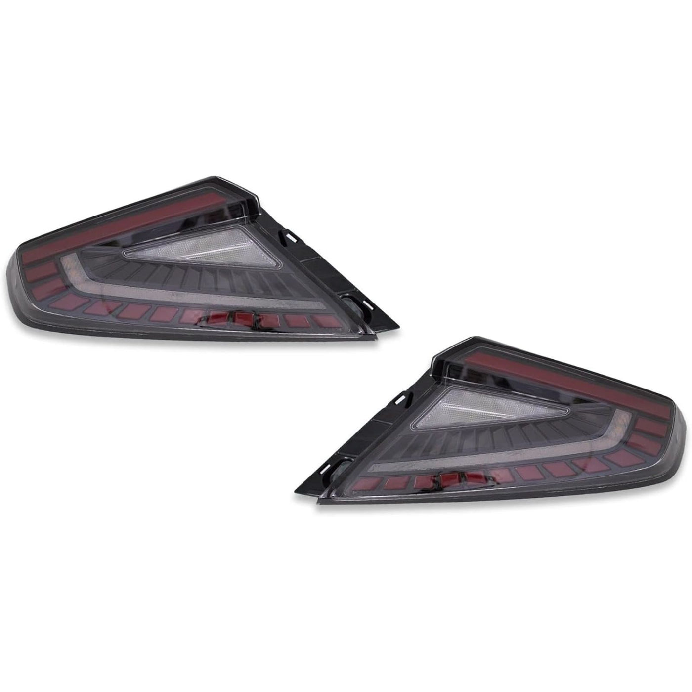 LED Tail Lights with Sequential Indicator & Startup Animation (Red / C ...