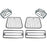 6X Headlight Rear Light Indicator Guards for Mercedes-Benz W463 G Class – Combo Set