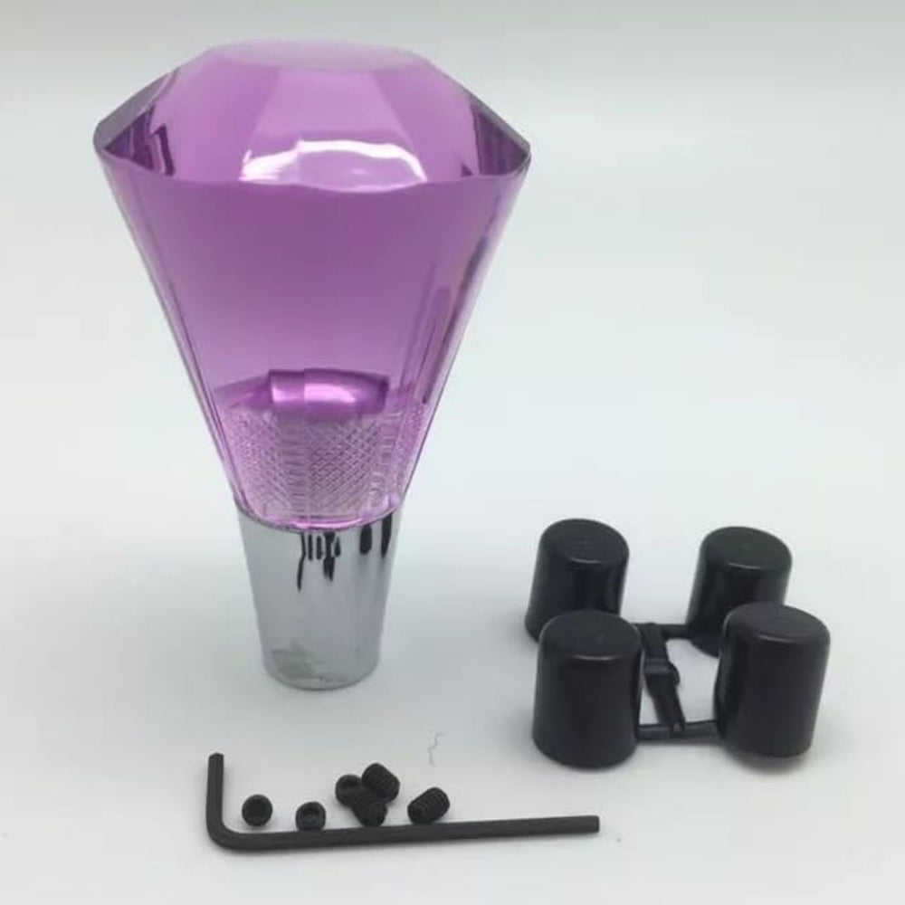 Interior Accessories - Universal Diamond Crystal Pink Purple Shift Gear Stick Knob