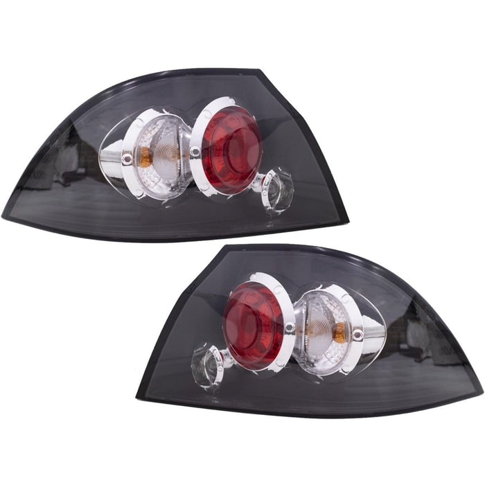 Clear Lens Black Housing LED Tail Lights – For Mitsubishi Lancer ES / OZ Rally / LS (2004–2006)
