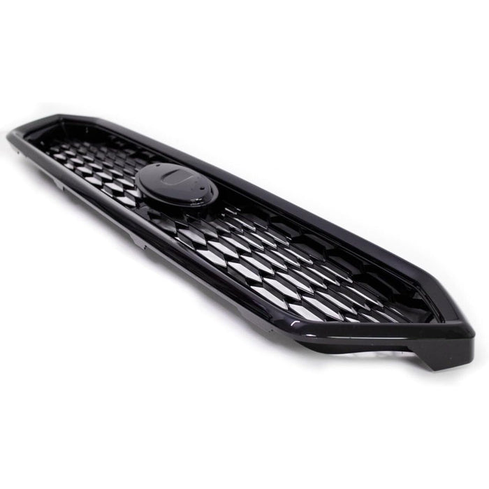 Euro Style Front Grille with Emblem Bracket – Gloss Black for Subaru WRX & STI (2018–2021, VA)
