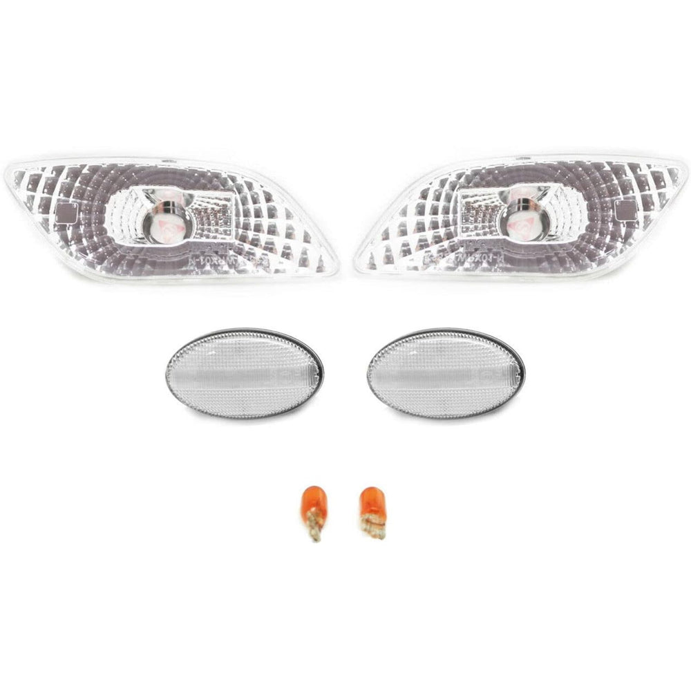 LED Side Marker Clear Lens Lights Pair Compatible with 2002-2003 Subaru Impreza WRX STI Bugeye