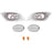 LED Side Marker Clear Lens Lights Pair Compatible with 2002-2003 Subaru Impreza WRX STI Bugeye
