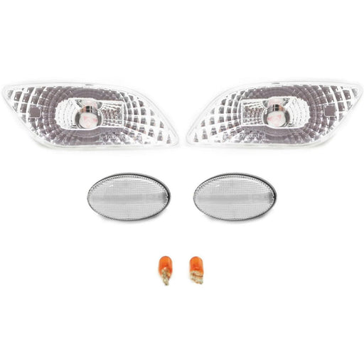 LED Side Marker Clear Lens Lights Pair Compatible with 2002-2003 Subaru Impreza WRX STI Bugeye