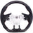 Carbon Fiber & Perforated Leather Steering Wheel – Red Stitching for Subaru Forester, Crosstrek, Outback & Legacy (2015–2018)
