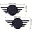 Front &amp; Rear Emblem Badge Set for Mini Cooper F60 2018–2024 (Black Gloss)
