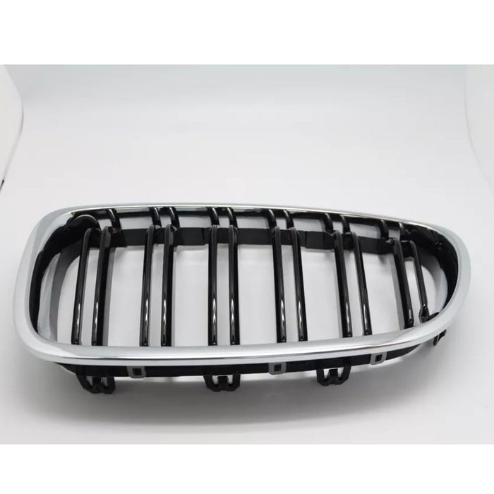 Chrome Black Dual Fin Front Grille Hood Nose for BMW F10 F11 5 Series 2010–2015