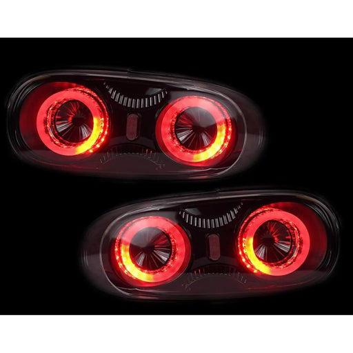LED Halo Tail Lights with Greeting Animation – Clear Lens (2006–2015 Mazda MX-5 Miata NC)
