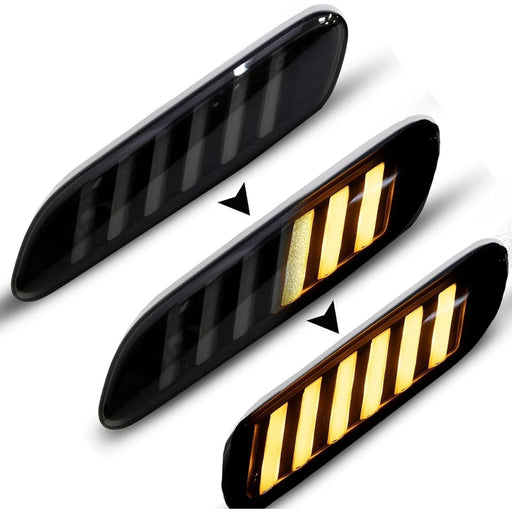 Sequential LED Side Marker Lights (Cube Style / Smoked Lens) – For MINI Cooper Countryman R60 / Paceman R61 (2010–2016)