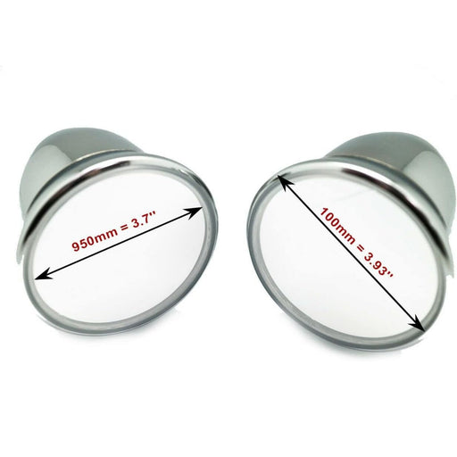 Universal Vintage Classic Chrome Outside Mirrors Pair - Retro Round Style for 60's 70's 80's Cars