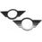 Front & Rear Glossy Black Emblem Badge Cover Compatible With 2017+ Mini Countryman F60