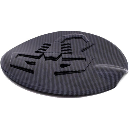 Carbon Look Fuel Gas Cap Cover for Fiat 500 595 Abarth 2007–2021