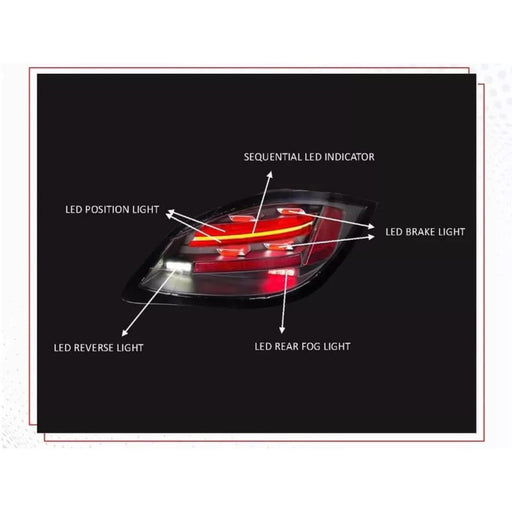 LED Tail Lights Sequential Turn Signals Smoked for Porsche Boxster 987.2 2009–2013