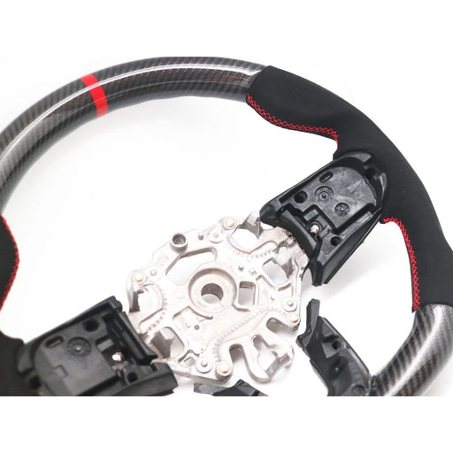Carbon Fiber & Suede Steering Wheel – For Mini Cooper F56/F55/F57 S & JCW (2014–2021)