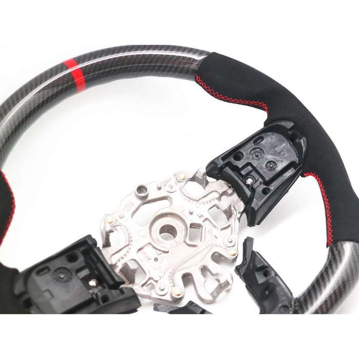Carbon Fiber & Suede Steering Wheel – For Mini Cooper F56/F55/F57 S & JCW (2014–2021)