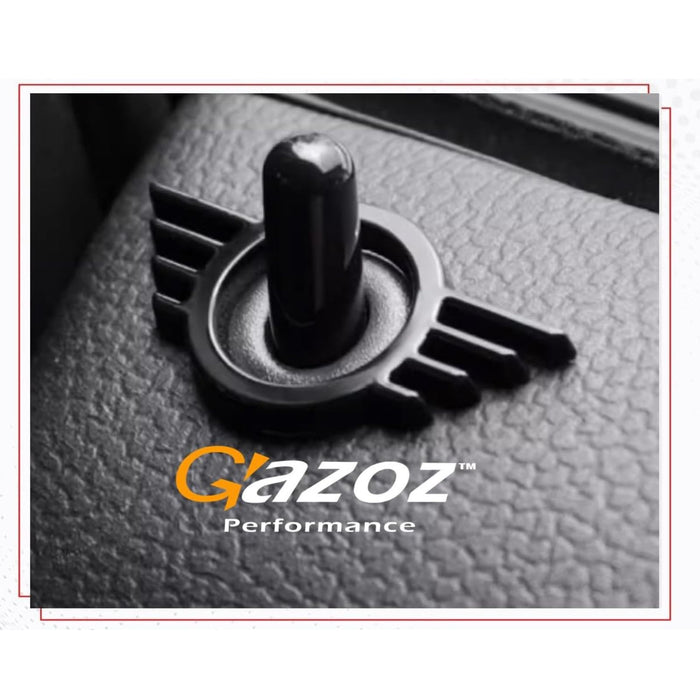 Black Satin Metal Door Pin Surround Badge – 2pcs for MINI Cooper (Gen1 / Gen2 / Gen3)