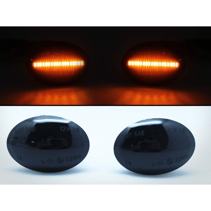 LED SMD Side Marker Blinker Black Smoke Compatible With Fiat 500 / 500L / Lancia Ypsilon