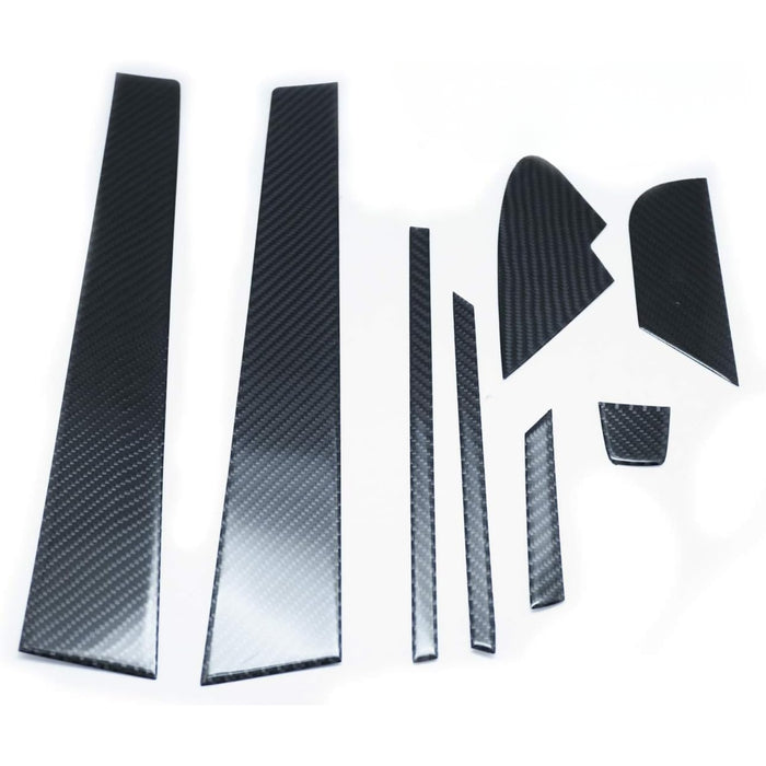 Carbon B Pillar Window Trim Covers Compatible With Subaru WRX / STI VA (2015–2021) – 15PCS