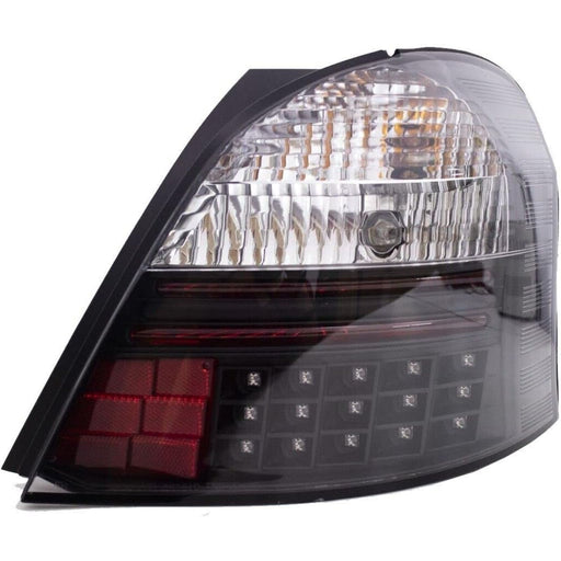 LED Black Rear Tail Lights Pair for Toyota Yaris Hatchback (2006–2008)