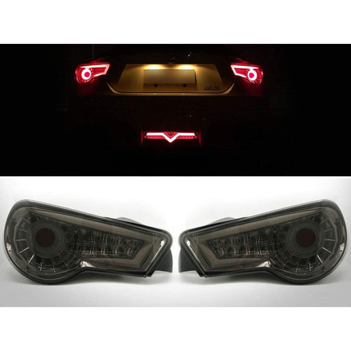 LED Black Smoke Tail Rear Light Lamps Compatible With 2012-2016 Scion FR-S Subaru BRZ Toyota GT86