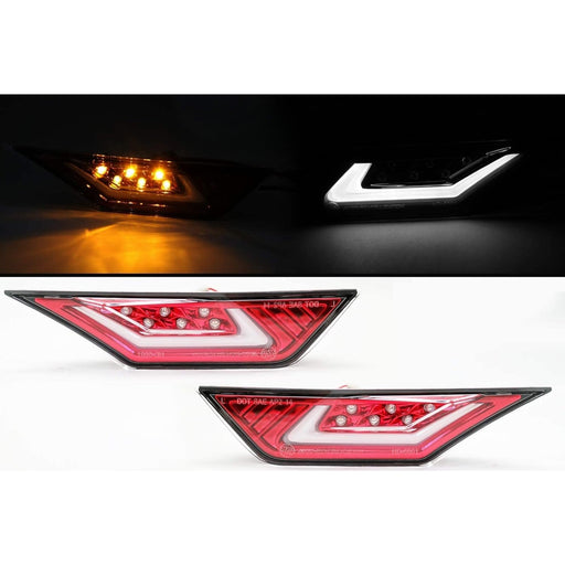 JDM Red Lens Dual Function DRL + Side Marker Light Compatible with 2016-2020 Honda Civic Type-R