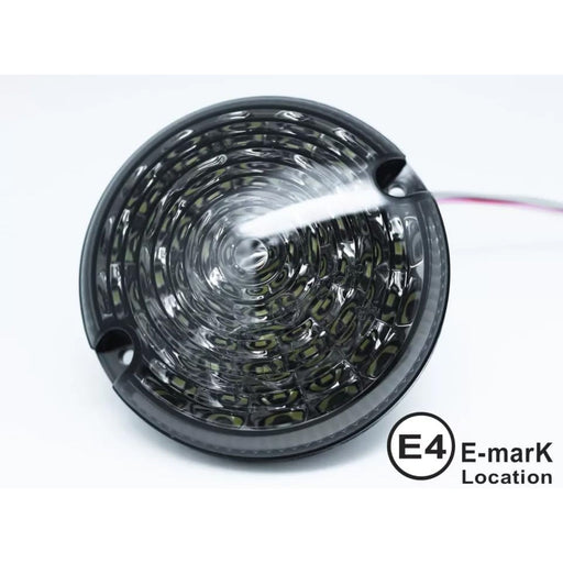 Exterior Lights - 73mm LED Upgrade Lamps Kit Smoke Lens for 1990-2016 Land Rover Defender