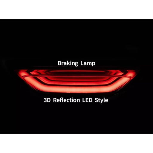 Rear 3D LED Fog Light 4th Brake Light Clear/Red for Toyota C-HR 2016–2023