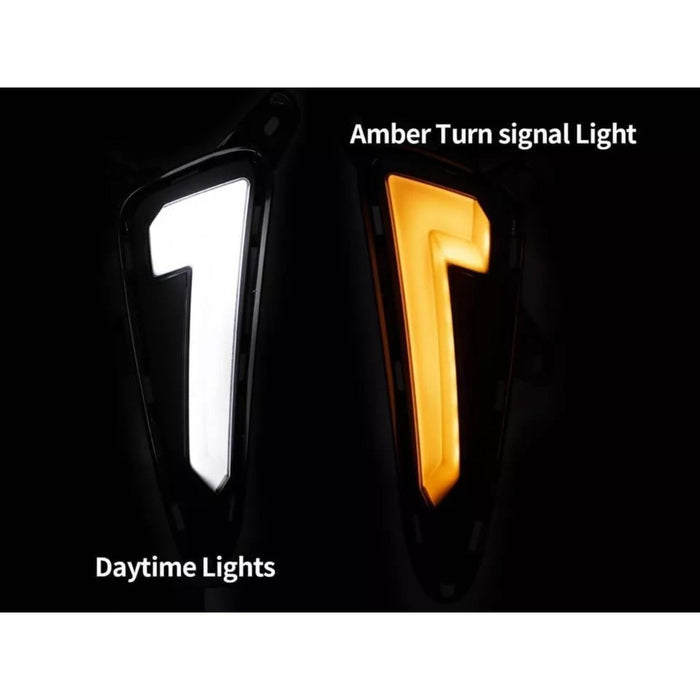 2-in-1 L Shape Daytime Running &amp; Turn Signal Lights for Toyota C-HR 2017–2023