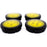 Yellow Alloy Wheel Center Caps (49mm) – For Scion FR-S / Toyota GT86 / GR86 (18" Wheels Only)