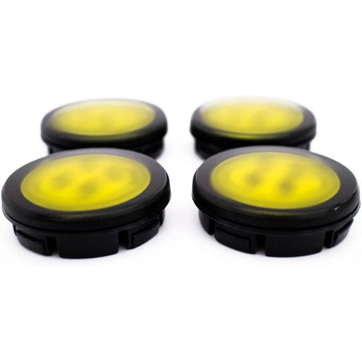 Yellow Alloy Wheel Center Caps (49mm) – For Scion FR-S / Toyota GT86 / GR86 (18" Wheels Only)