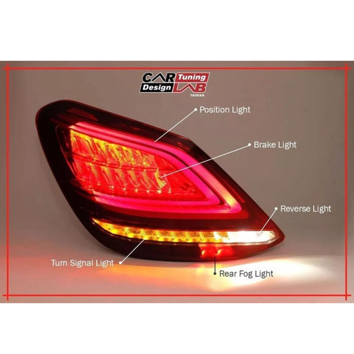 Upgrade Style Pre-LCI LED Tail Lights – For Mercedes-Benz W205 C-Class (2015–2018)