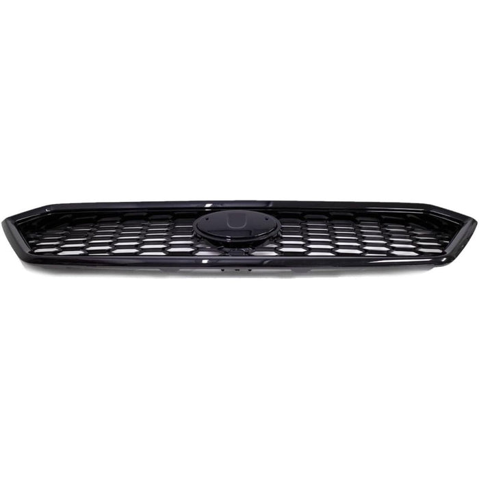 Euro Style Front Grille with Emblem Bracket – Gloss Black for Subaru WRX & STI (2018–2021, VA)