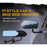 F1 Style Black Gloss Side View Mirrors Universal Fit (2-Piece Set)