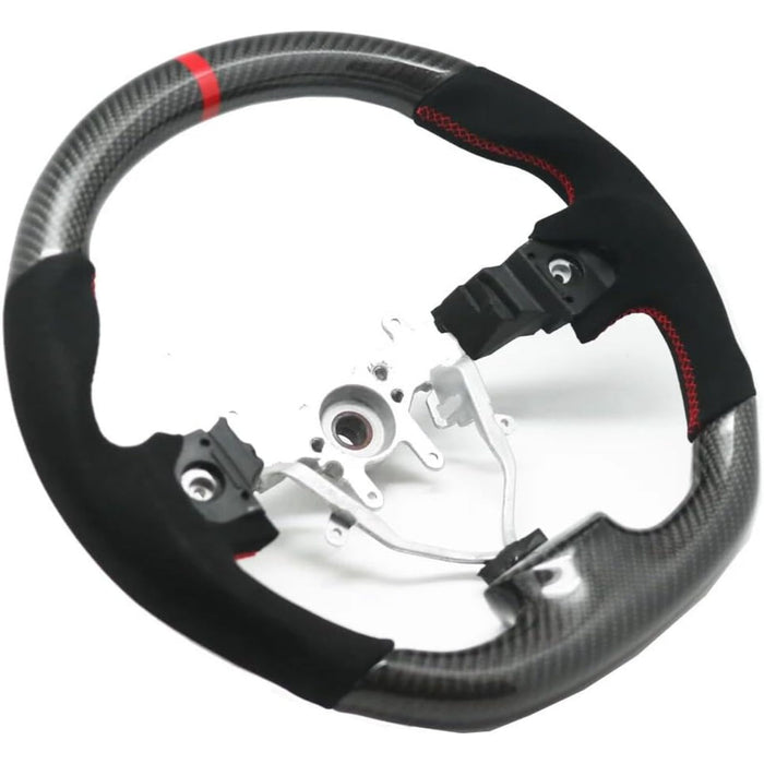 Steering Wheel – Carbon Alcantara Red Stripe For Subaru WRX/STI GR (2008–2014)